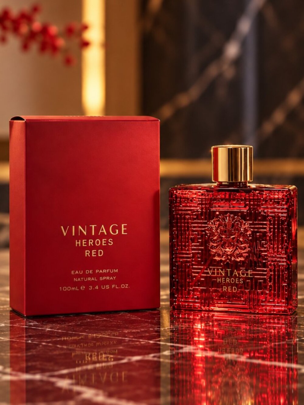 Vintage Heroes Red by Secret Plus EDP for Men – 100 mL / 3.4 oz